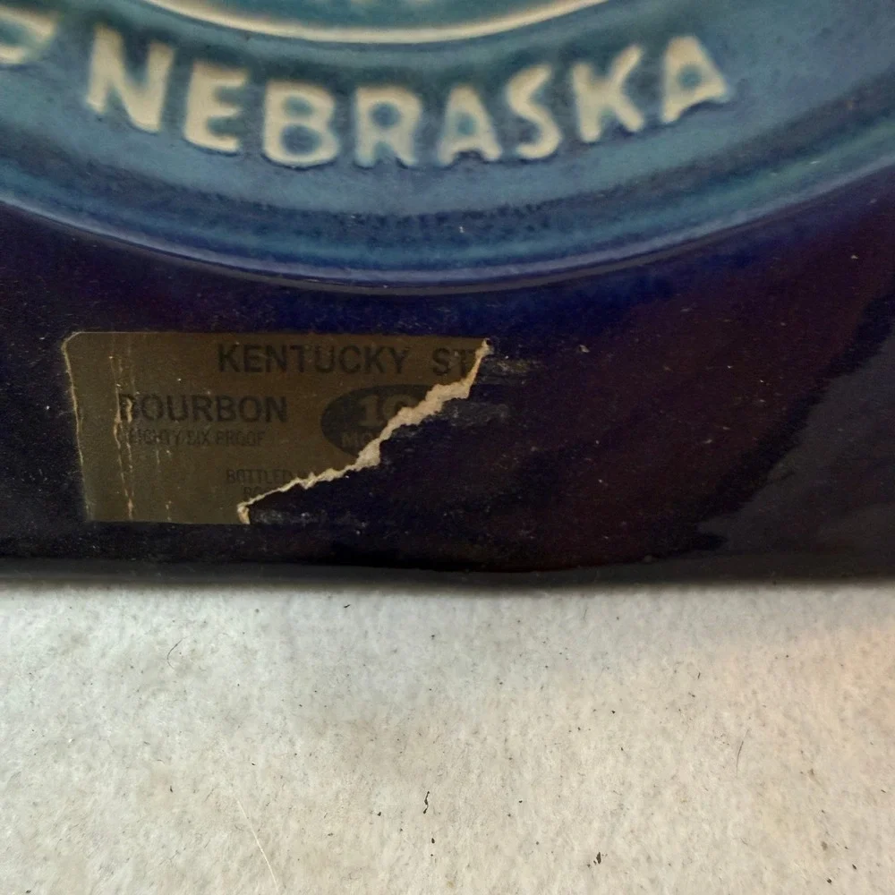 Vintage 1970 Royal Halbur York Nebraska 100th Centennial Decanter Barware Decor